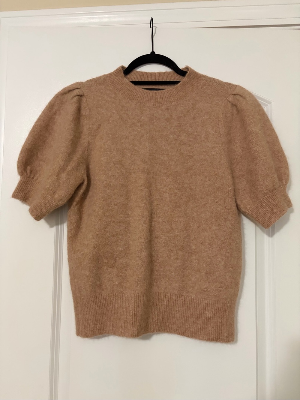 NWOT Banana Republic Puff Sleeve Alpaca Wool Blend Sweater Top - Camel
